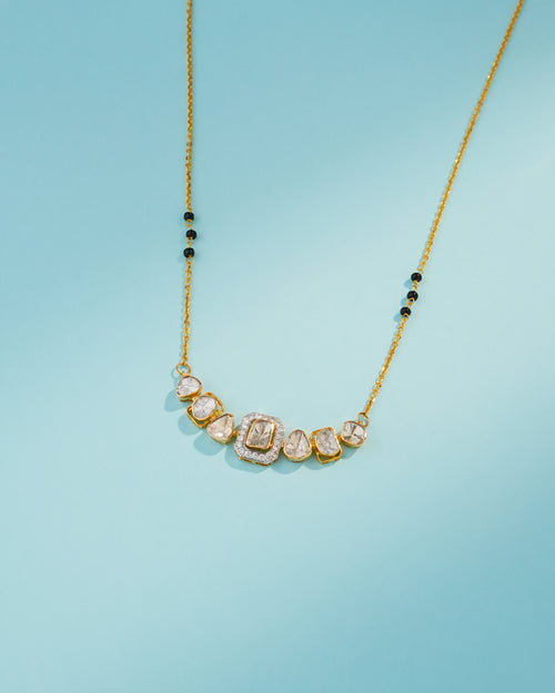 Isha Polki And Diamond Pendant