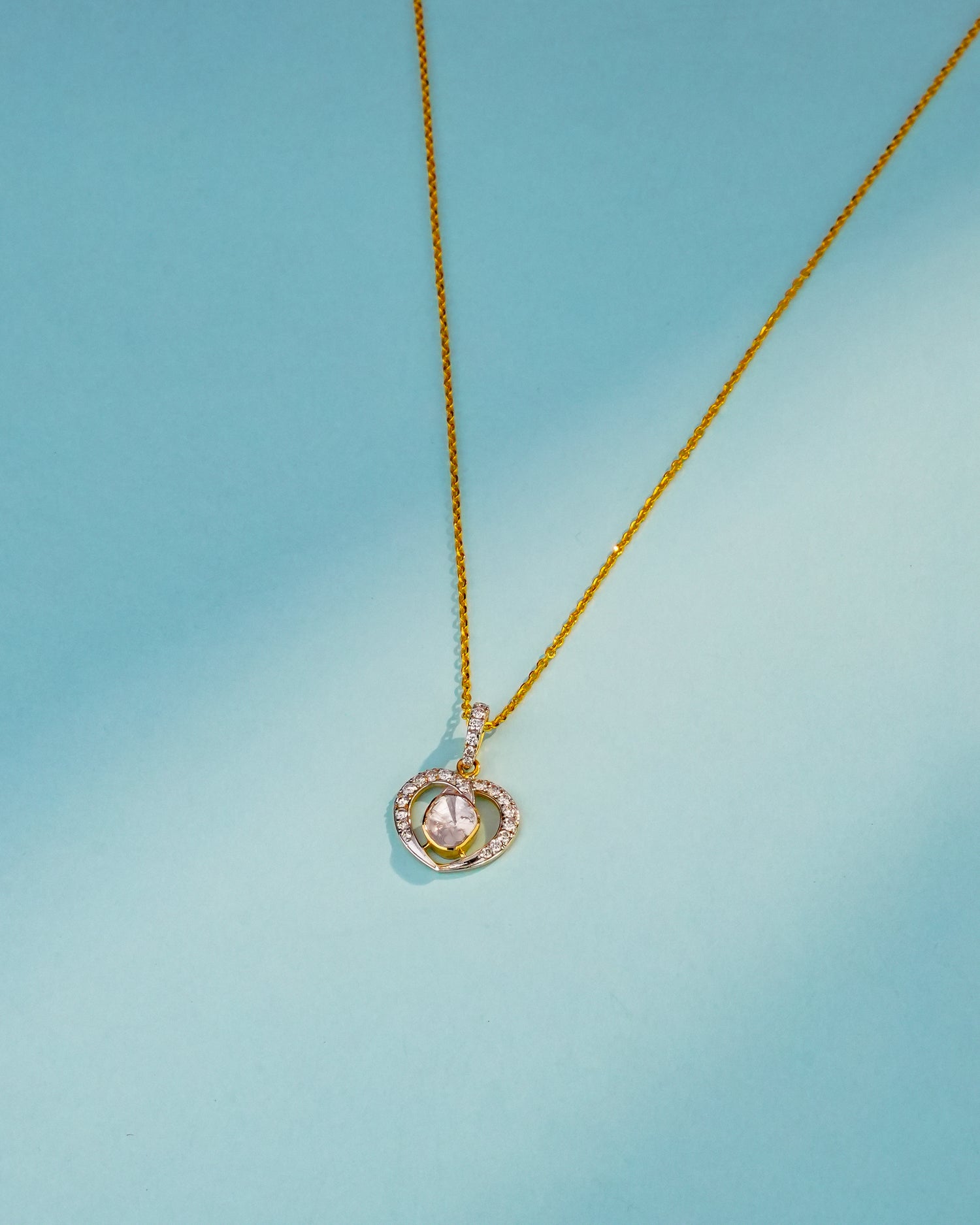 Nisha Polki And Diamond Pendant