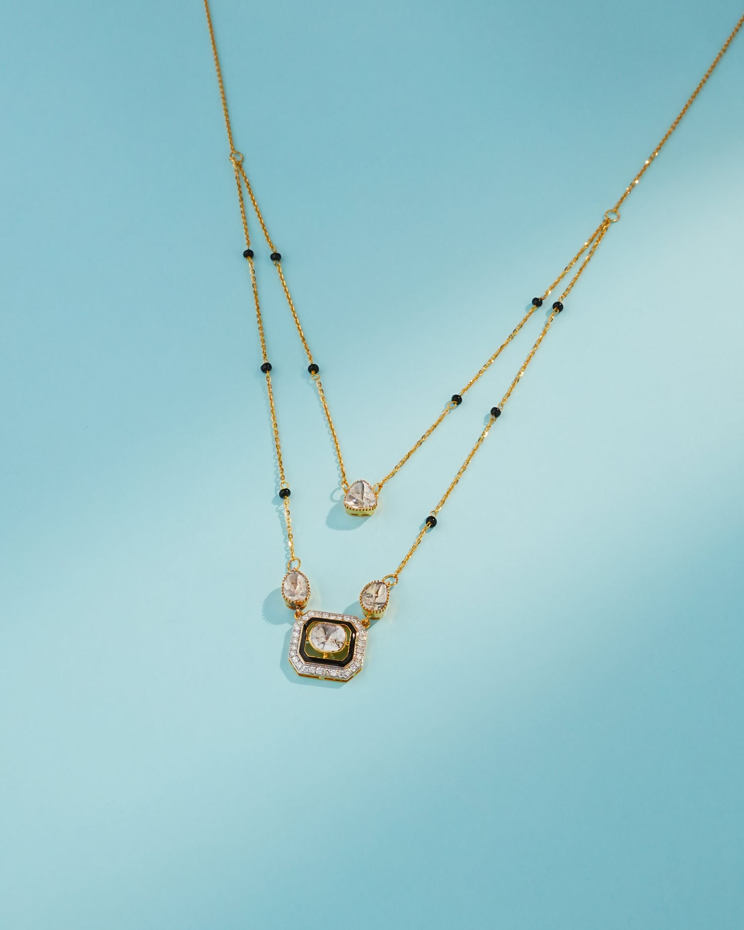 Roshni Polki And Diamond Pendant