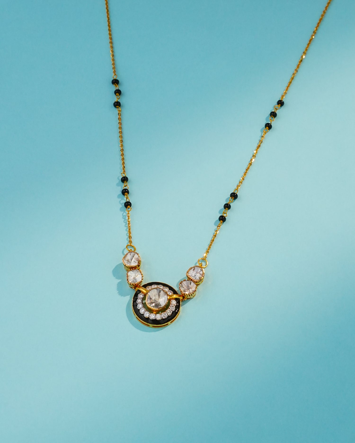 Komal Polki And Diamond Pendant