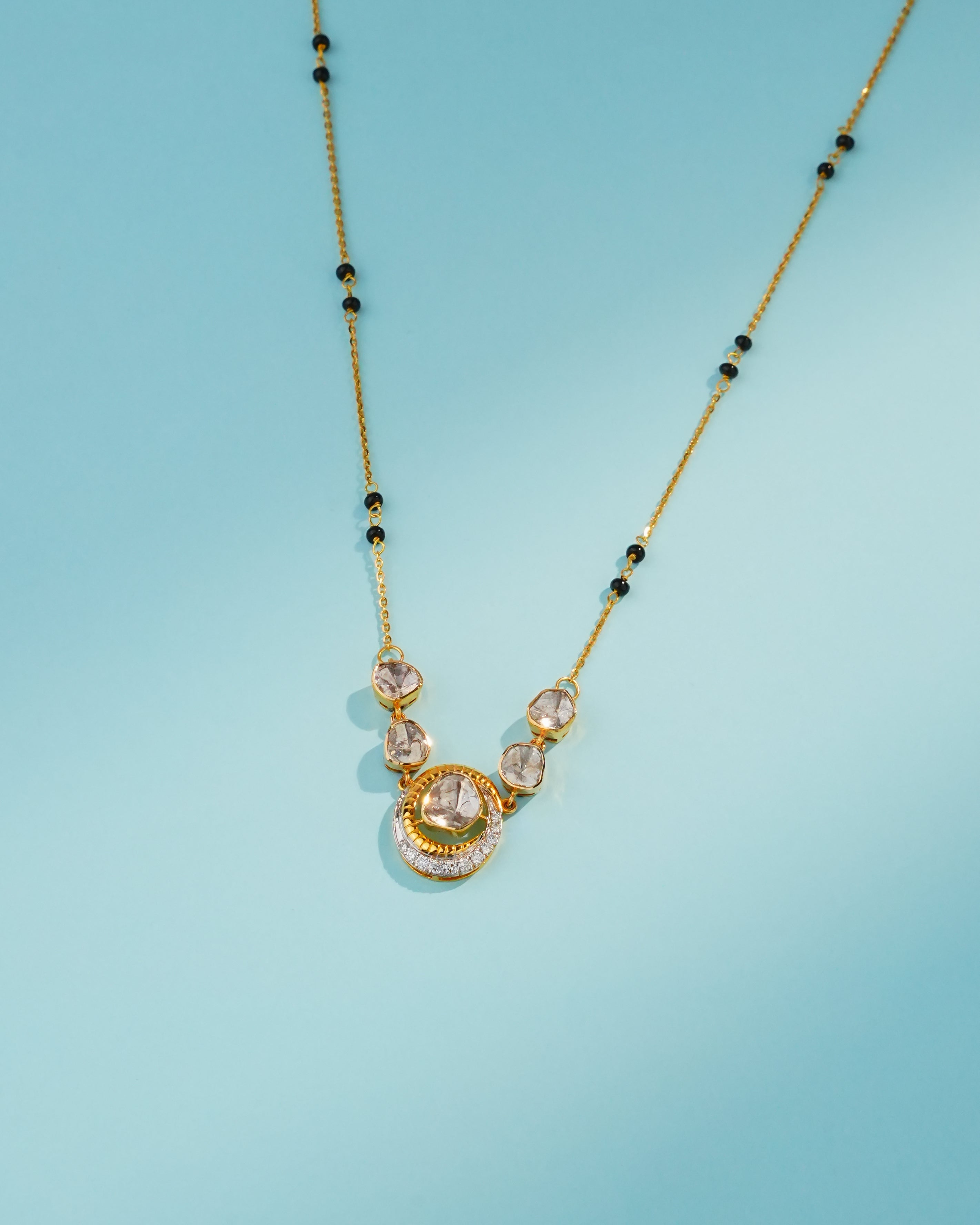 Naina Polki And Diamond Pendant