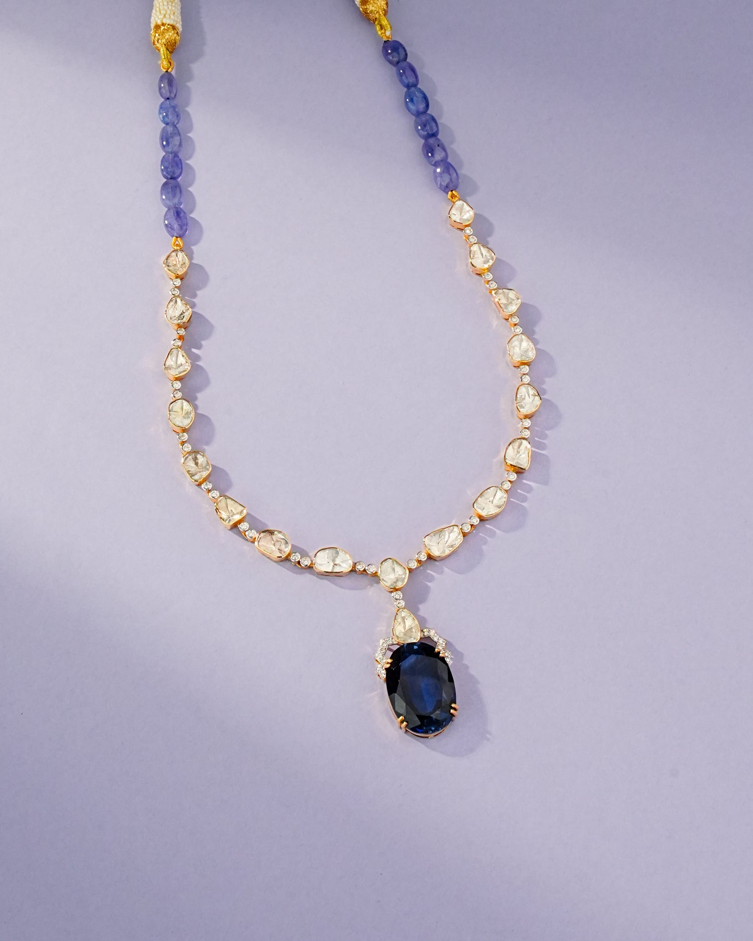 Fehima Polki And Diamond Necklace