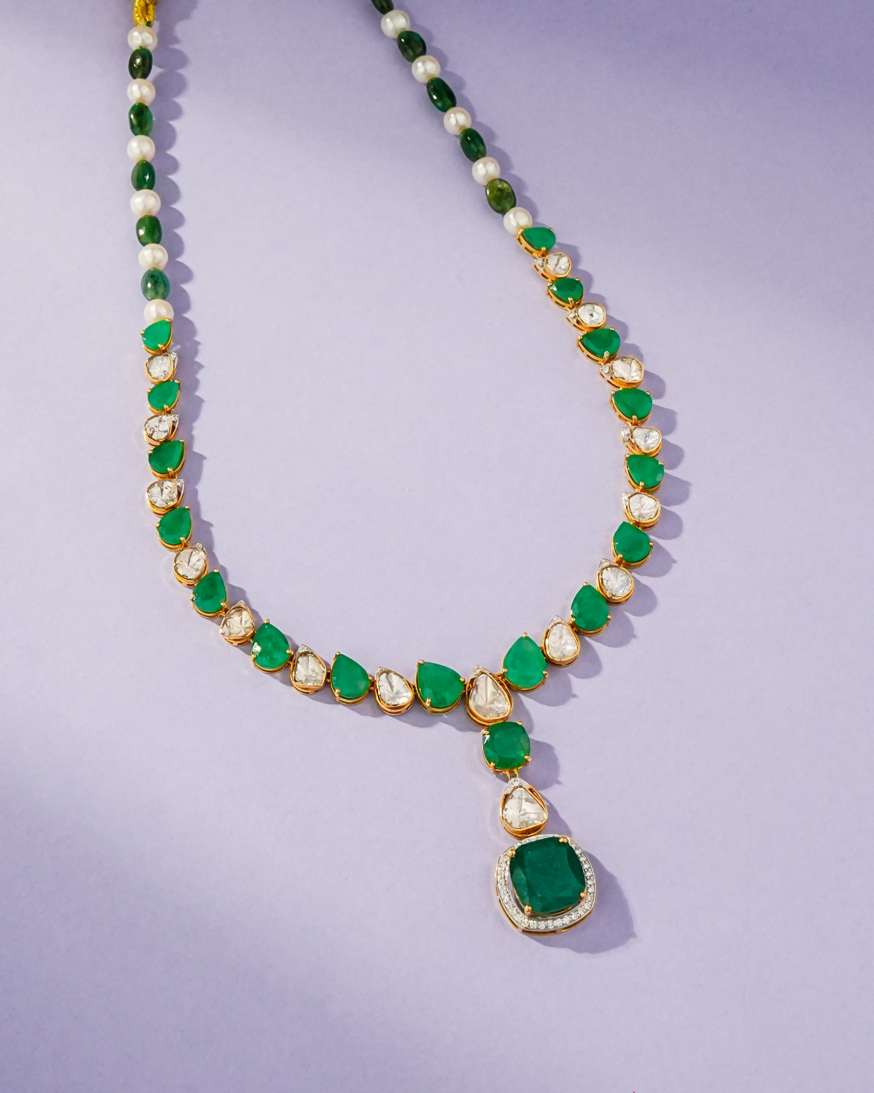 Fariya Polki And Diamond Necklace