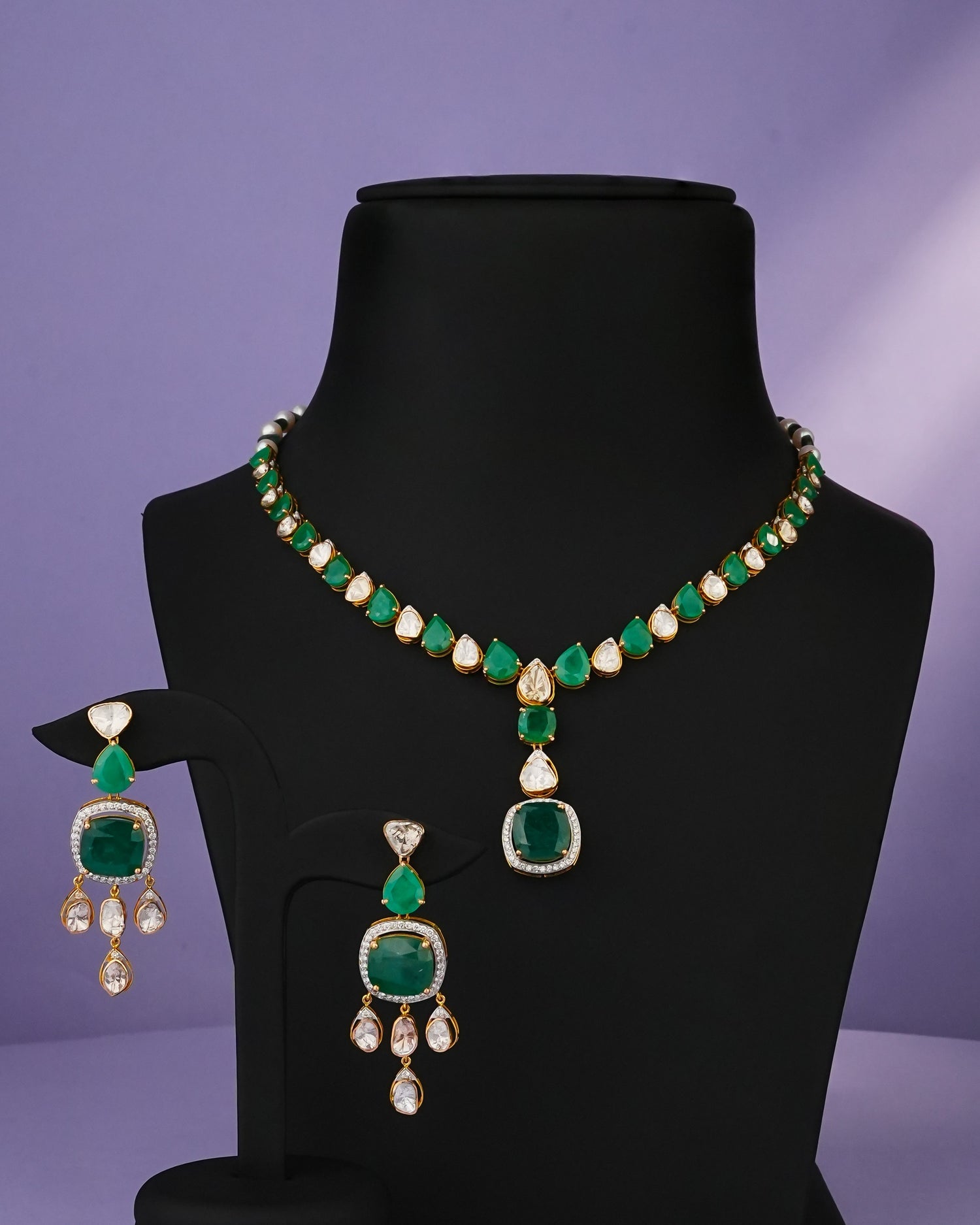 Fariya Polki And Diamond Necklace