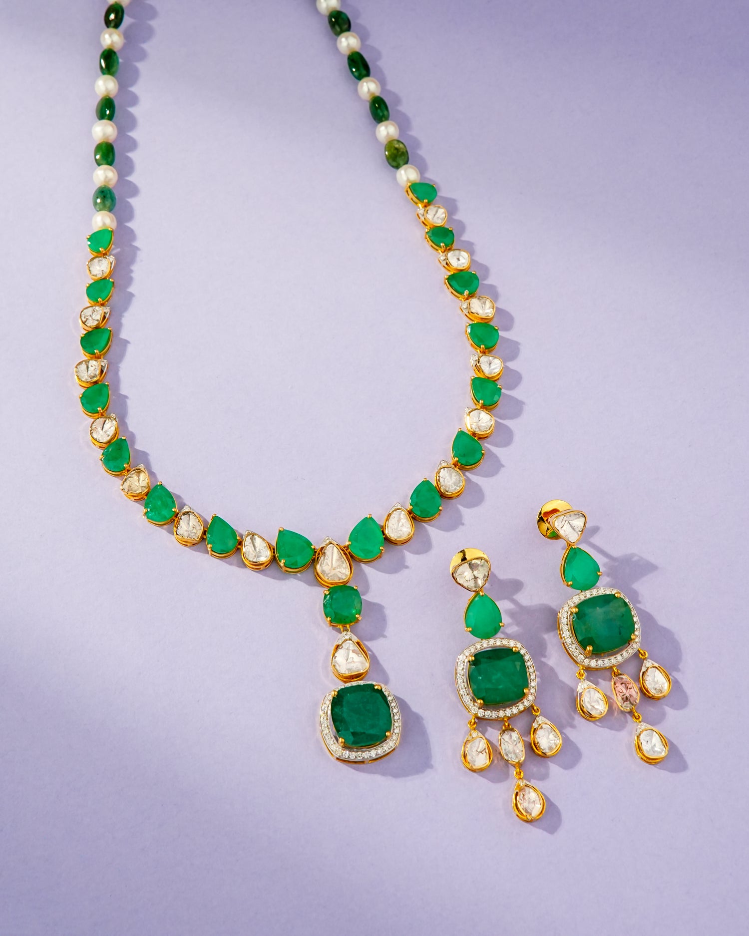 Fariya Polki And Diamond Necklace