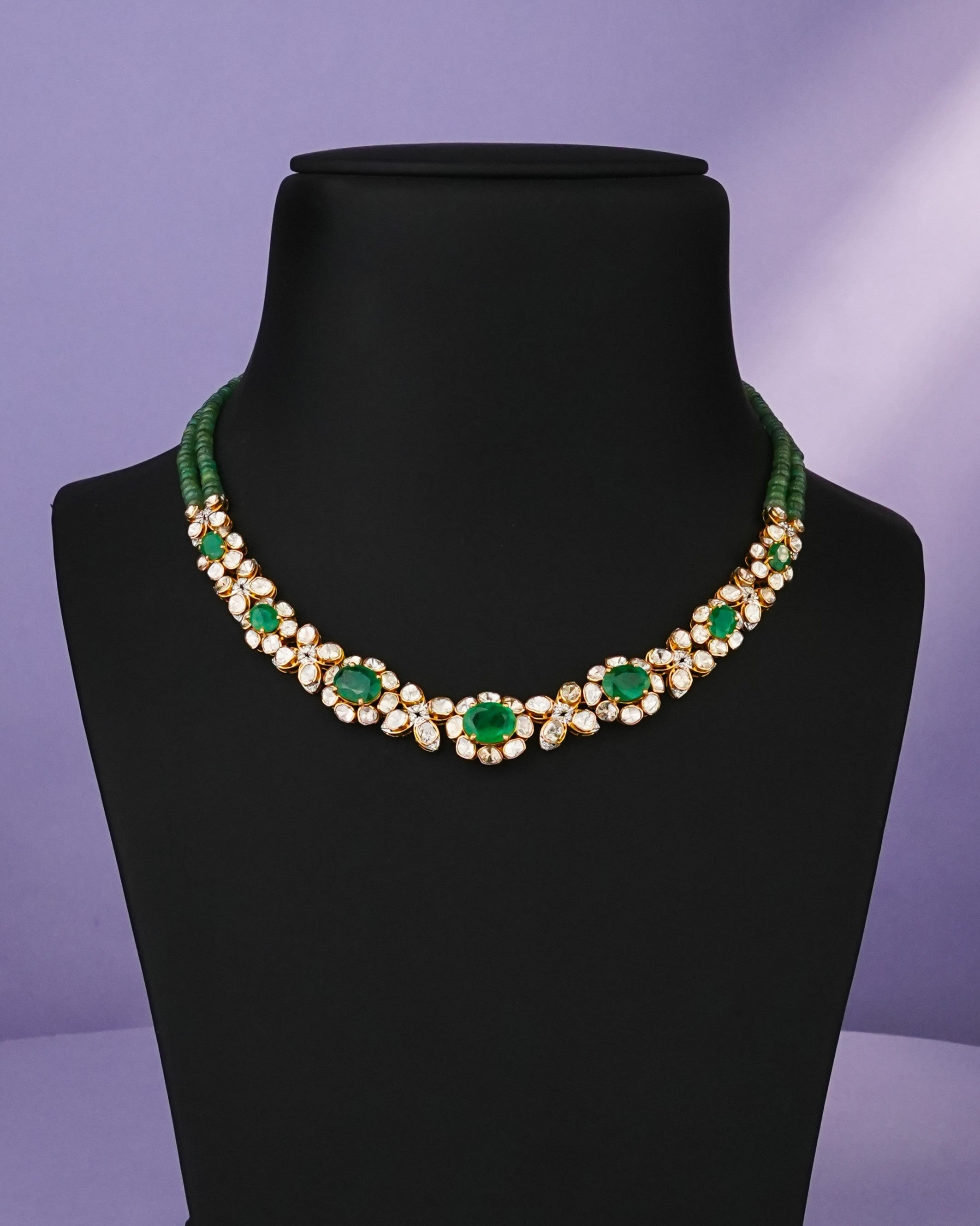 Sumedha Polki And Diamond Necklace