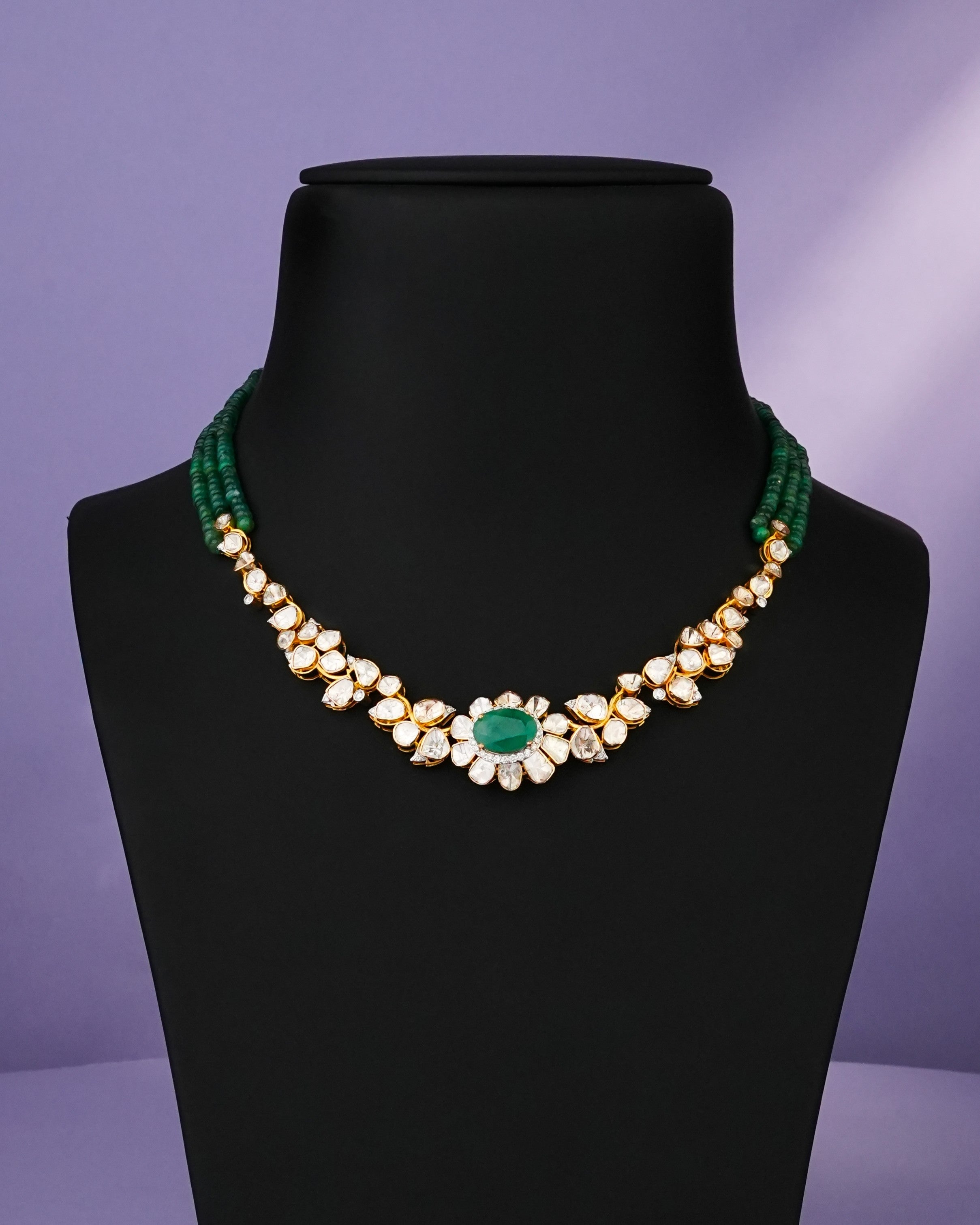Farzana Polki And Diamond Necklace