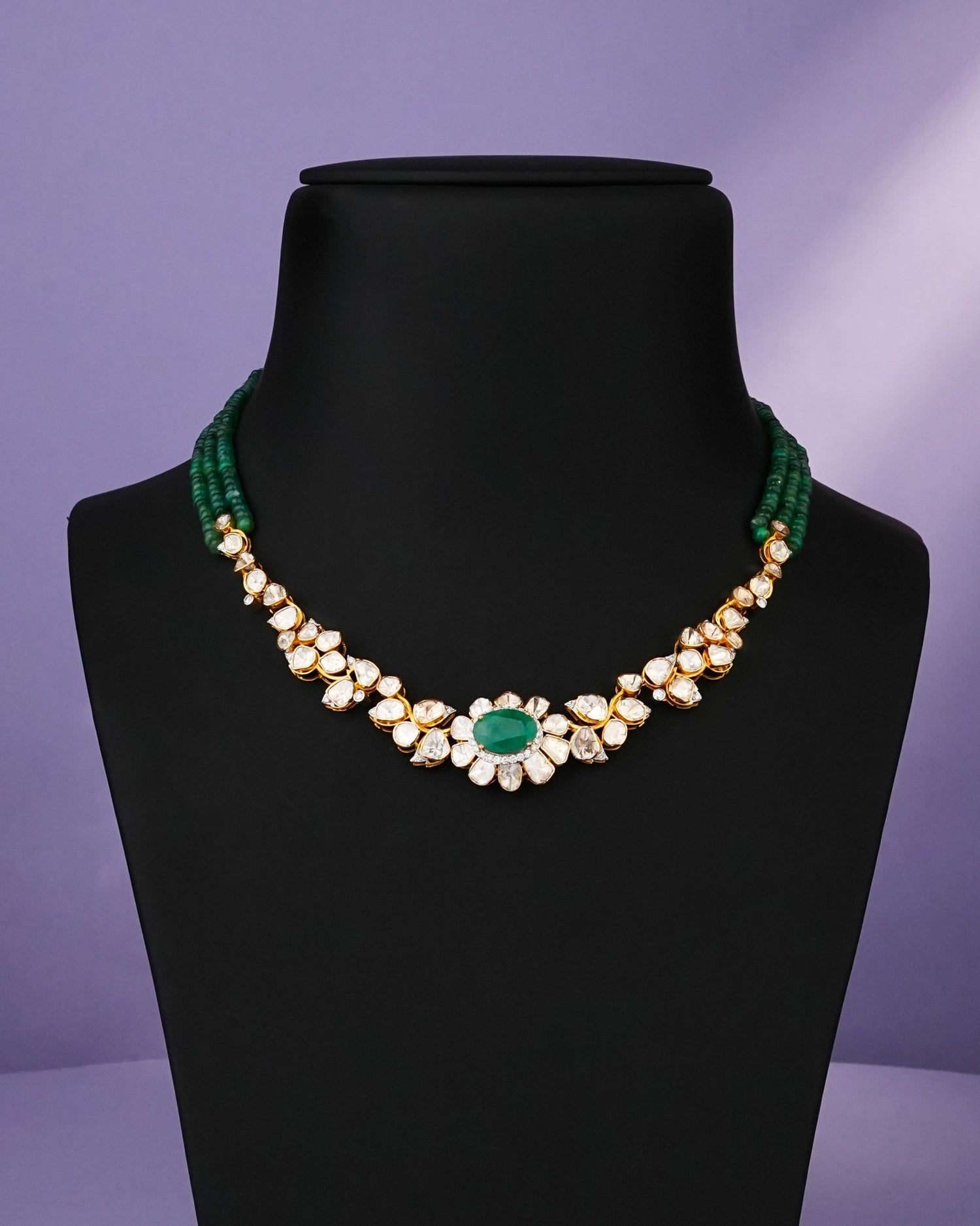 Farzana Polki And Diamond Necklace
