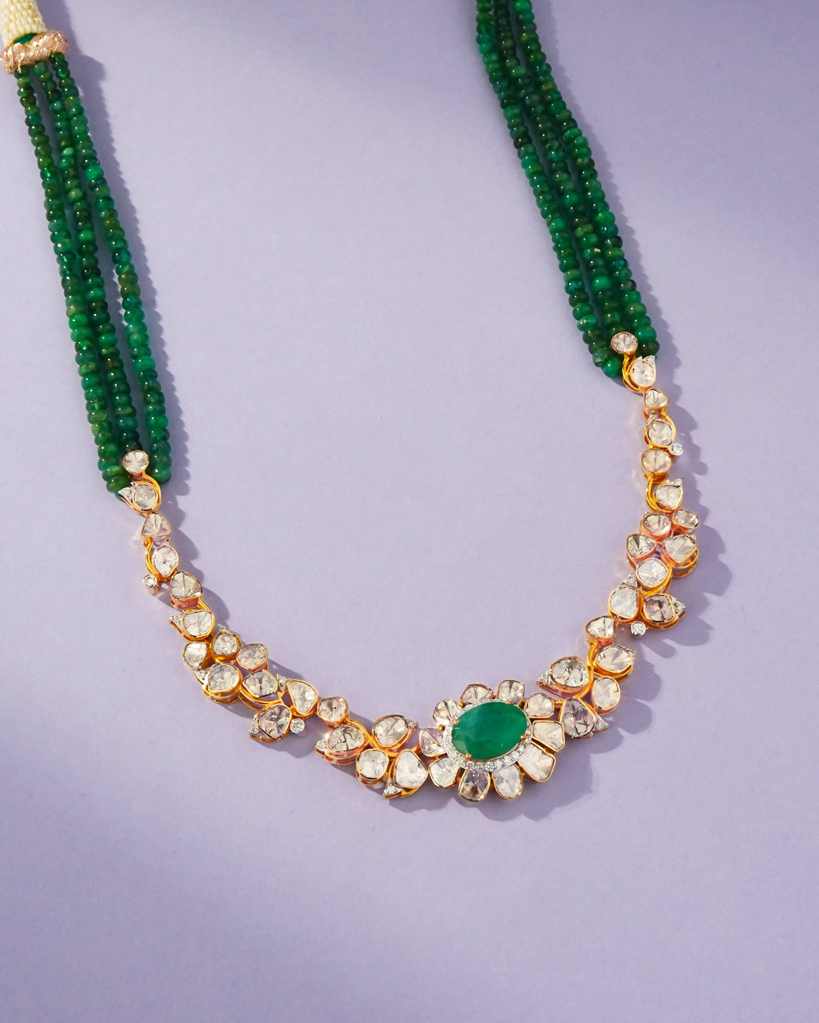 Farzana Polki And Diamond Necklace