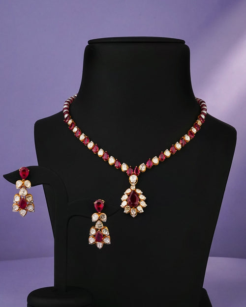 Nova Polki And Diamond Long Earrings