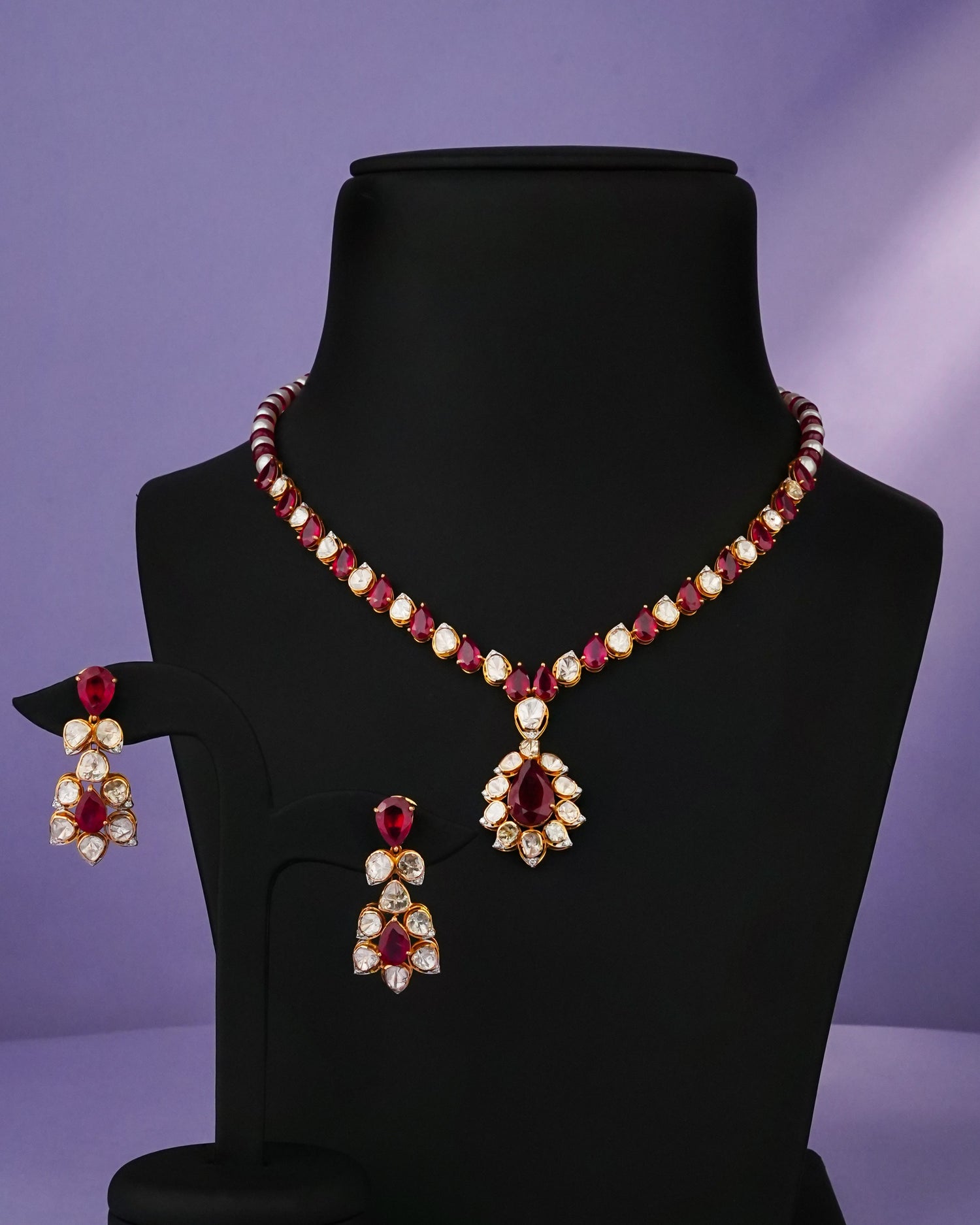 Nova Polki And Diamond Long Earrings