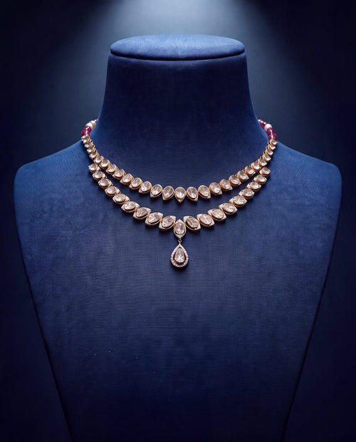 Firoza Polki And Diamond Necklace