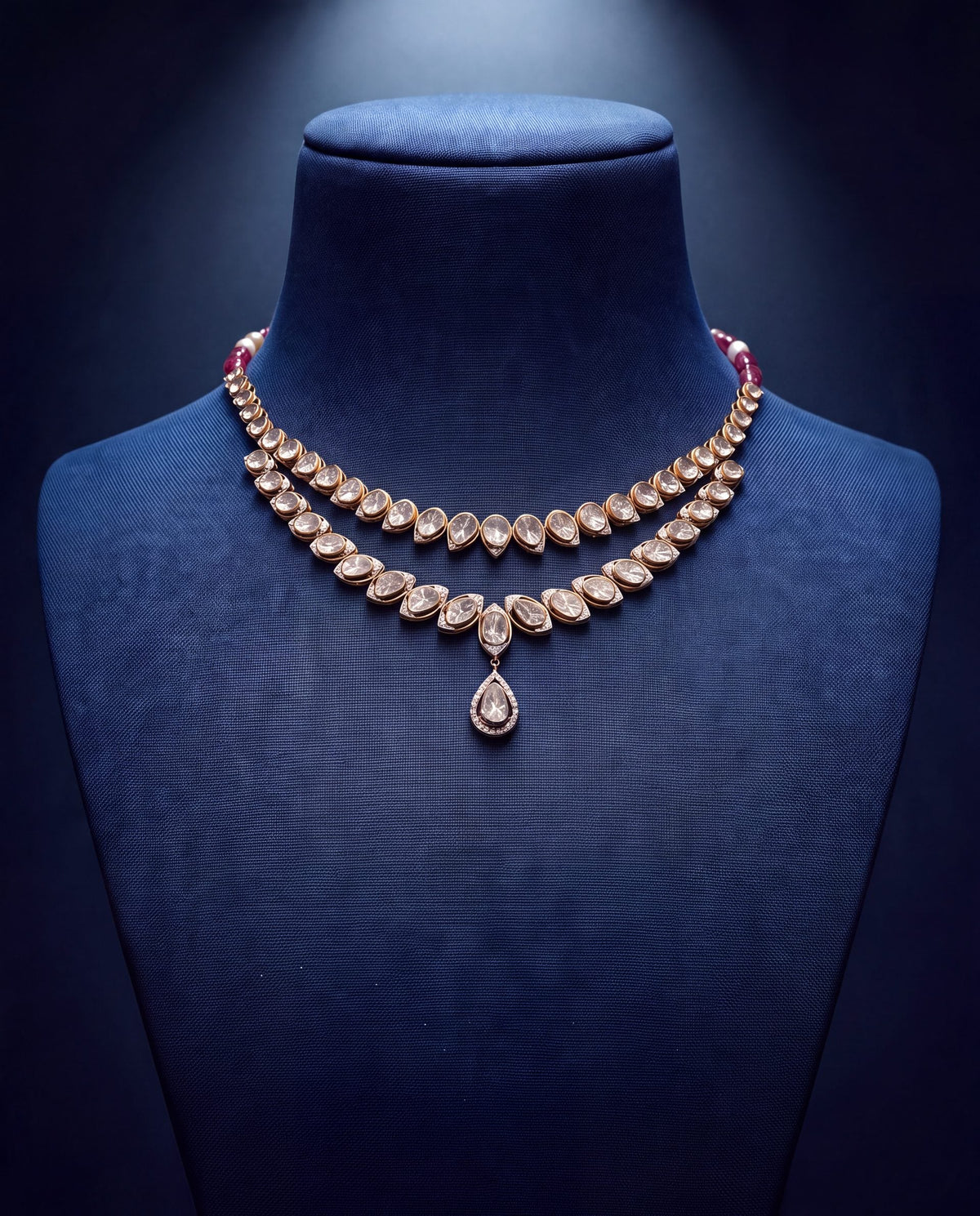 Firoza Polki And Diamond Necklace