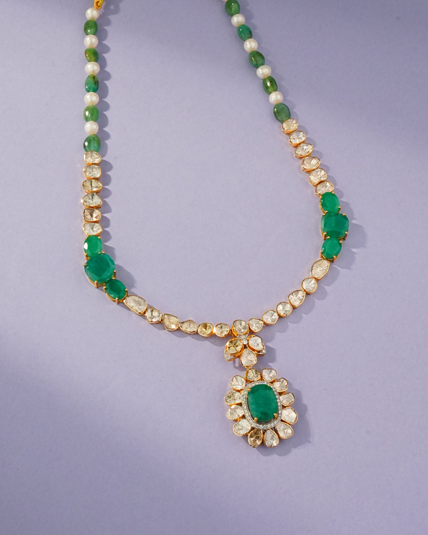 Ishaia Polki And Diamond Necklace