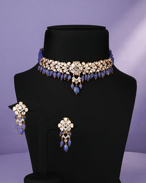 Nora Polki And Diamond Long Earrings