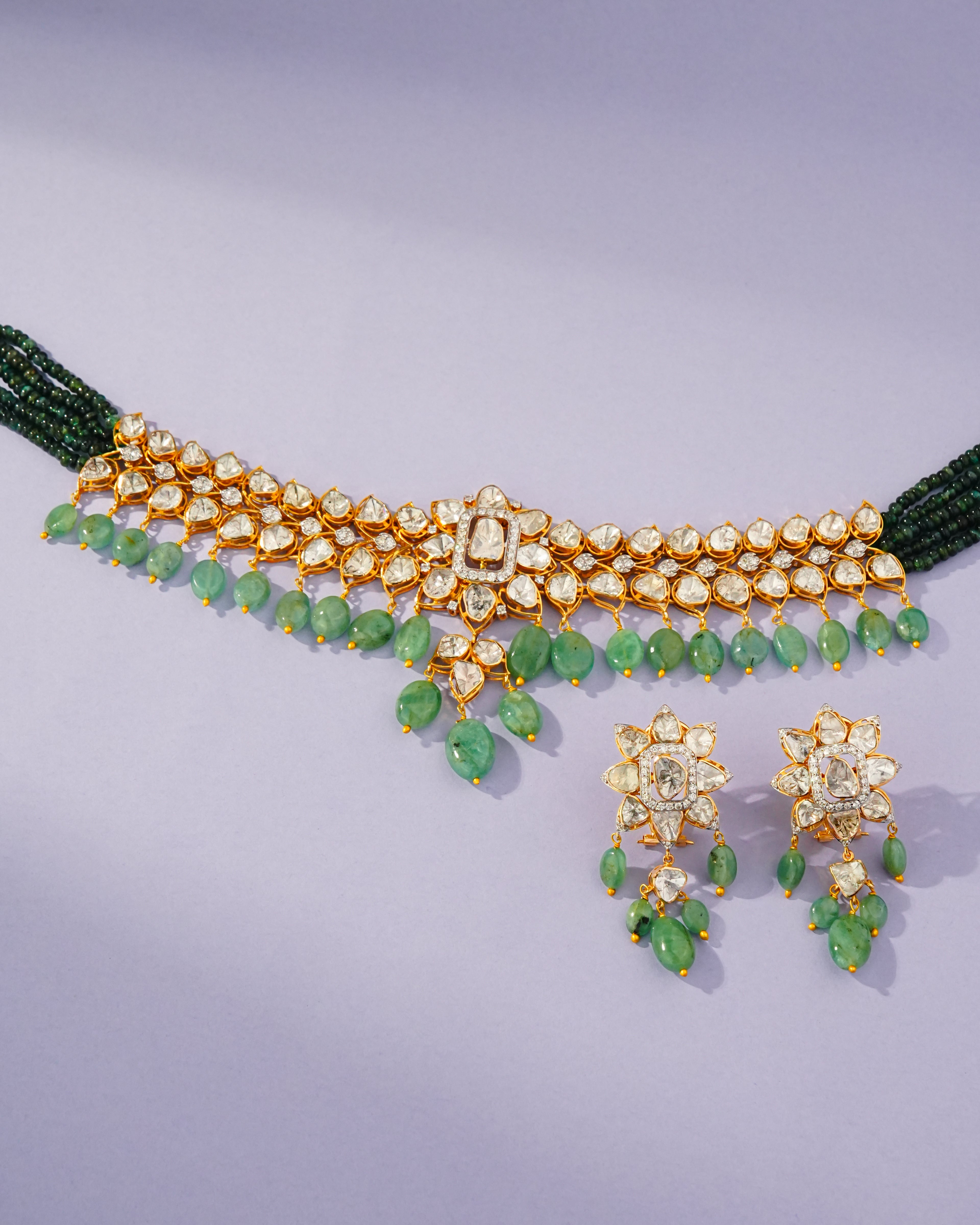 Nia Polki And Diamond Choker