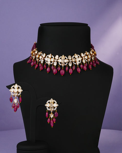 Elaine Polki And Diamond Long Earrings