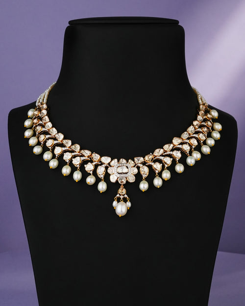 Vibhuti Polki And Diamond Necklace