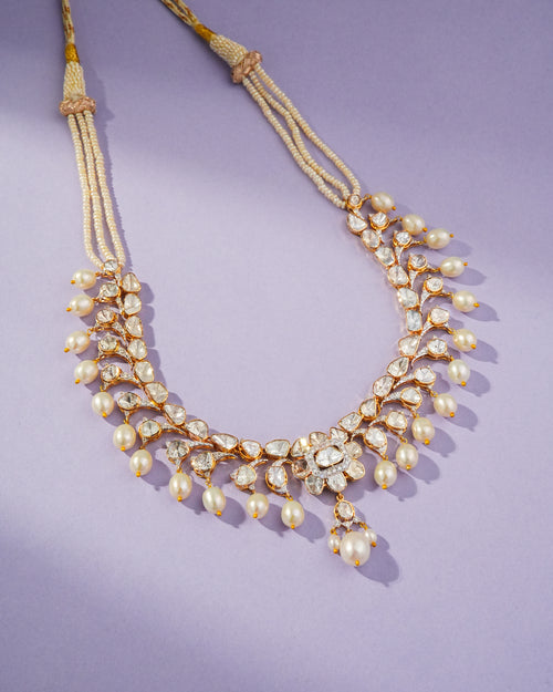 Vibhuti Polki And Diamond Necklace