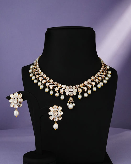 Vibhuti Polki And Diamond Necklace