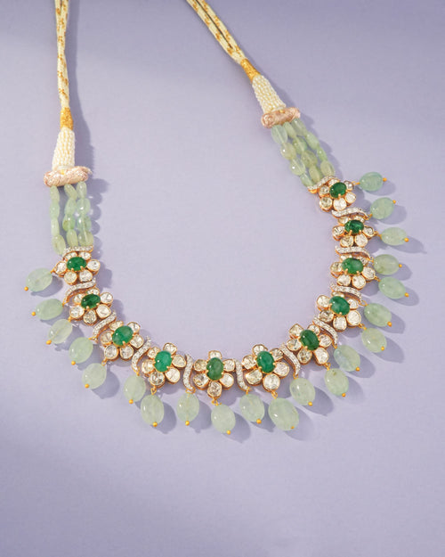 Sahana Polki And Diamond Necklace