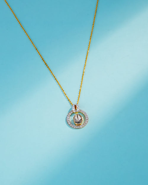 Aarvi Polki And Diamond Pendant