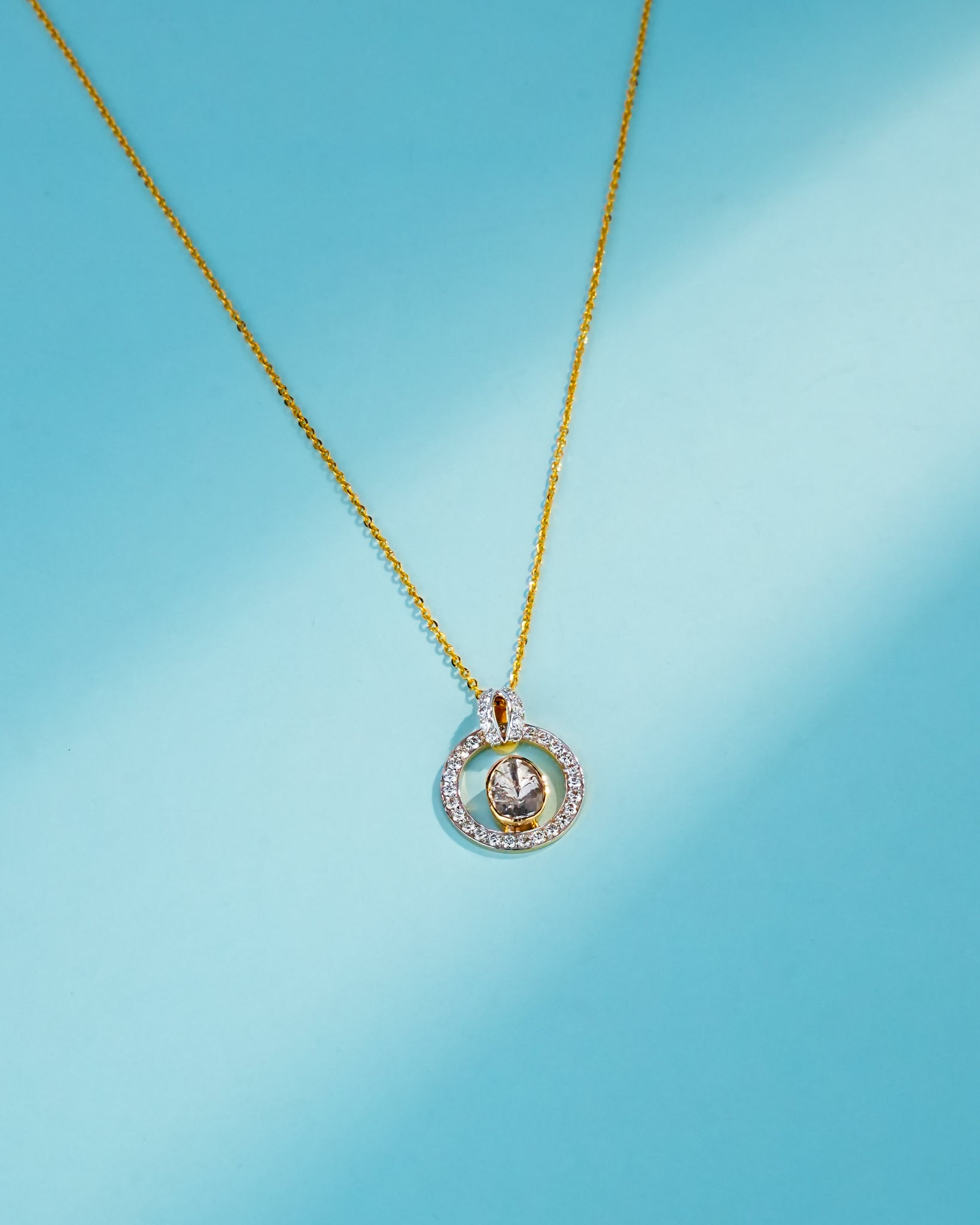 Aarvi Polki And Diamond Pendant