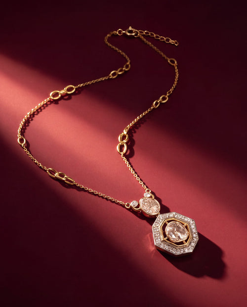 Minal Polki And Diamond Pendant