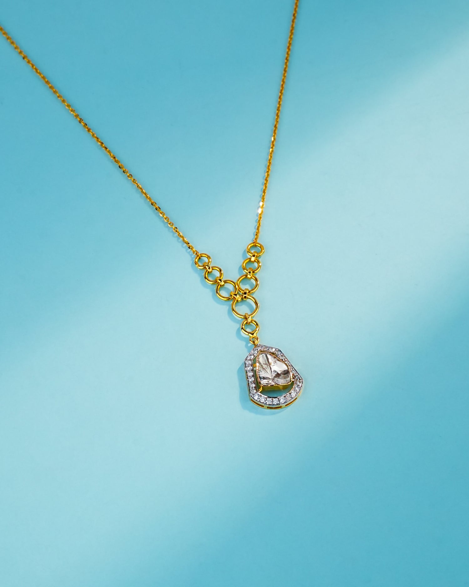 Riyaan Polki And Diamond Pendant