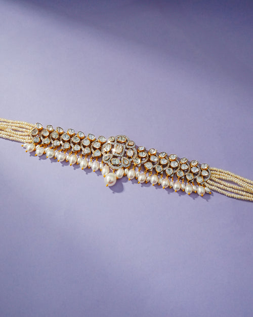 Aleesha Polki And Diamond Choker