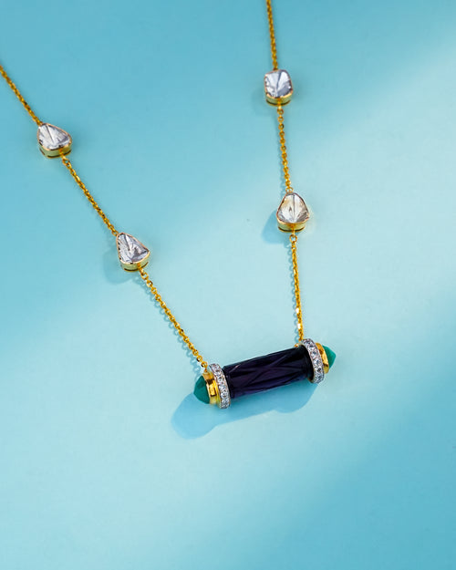 Sheetal Polki And Diamond Pendant