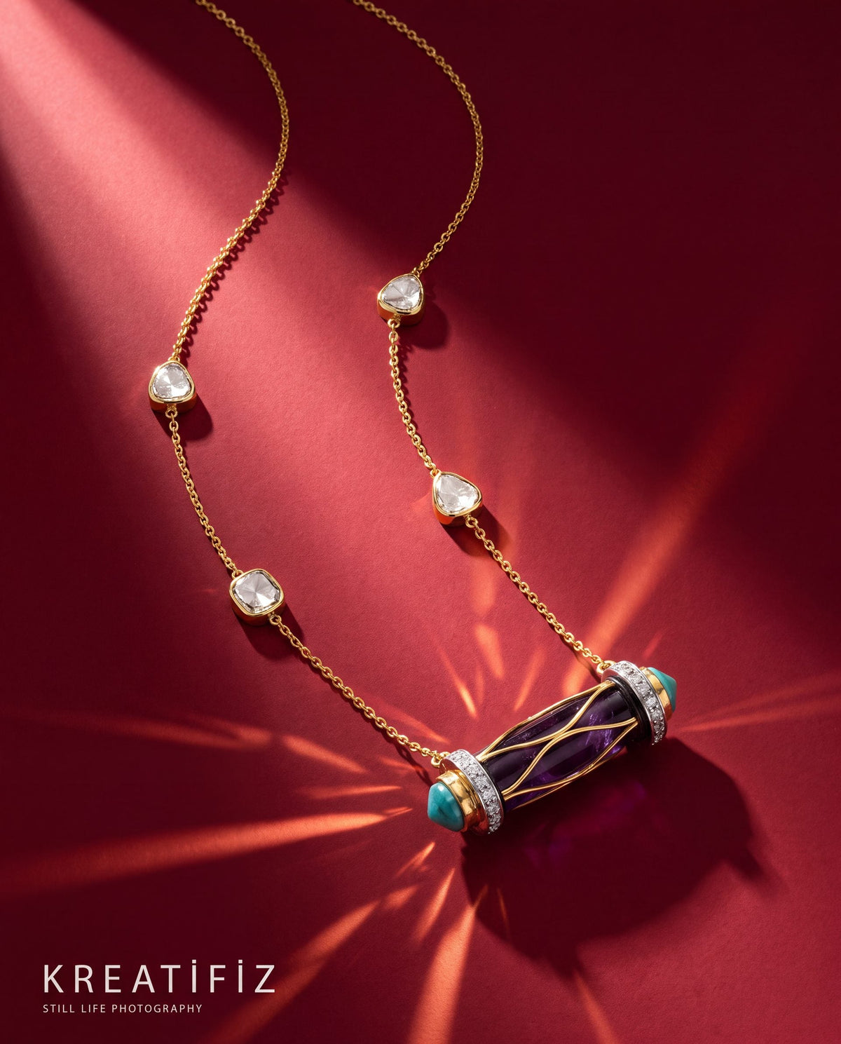 Sheetal Polki And Diamond Pendant