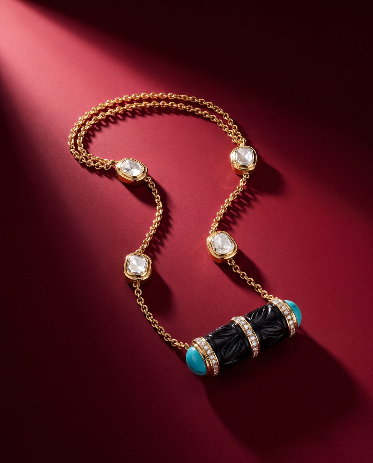 Sheetal Polki And Diamond Pendant