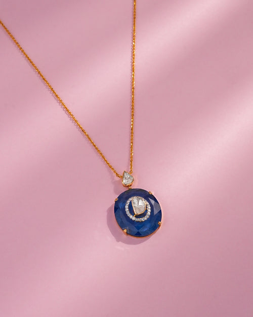 Priti Polki And Diamond Pendant