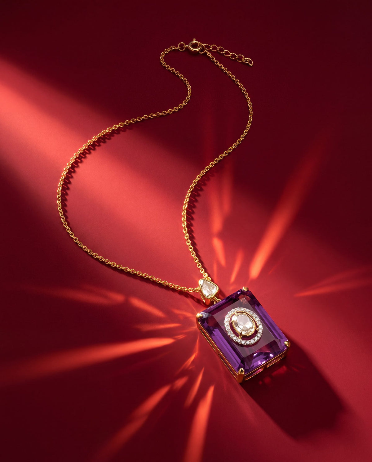 Samya Polki And Diamond Pendant