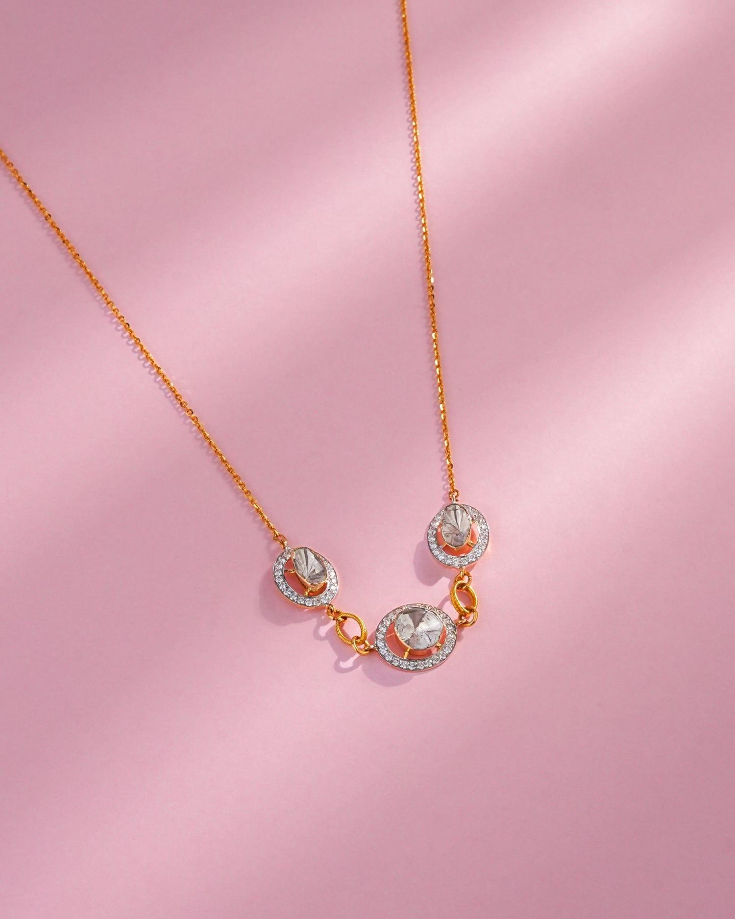Tanishi Polki And Diamond Pendant