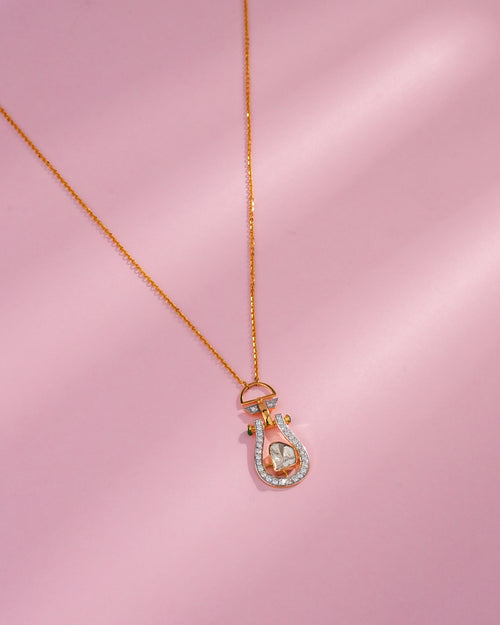 Ruchika Polki And Diamond Pendant