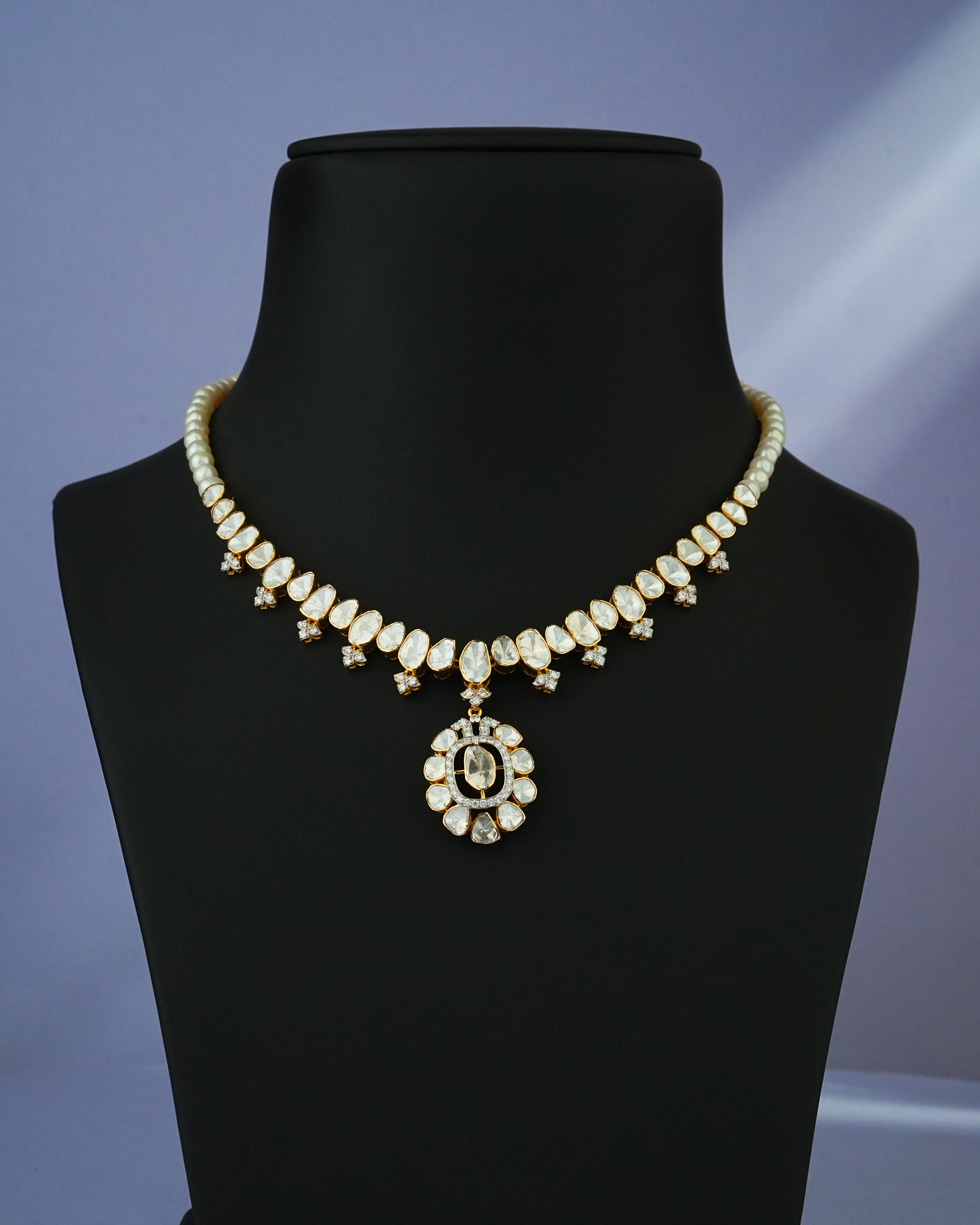 Bhavna Polki And Diamond Necklace