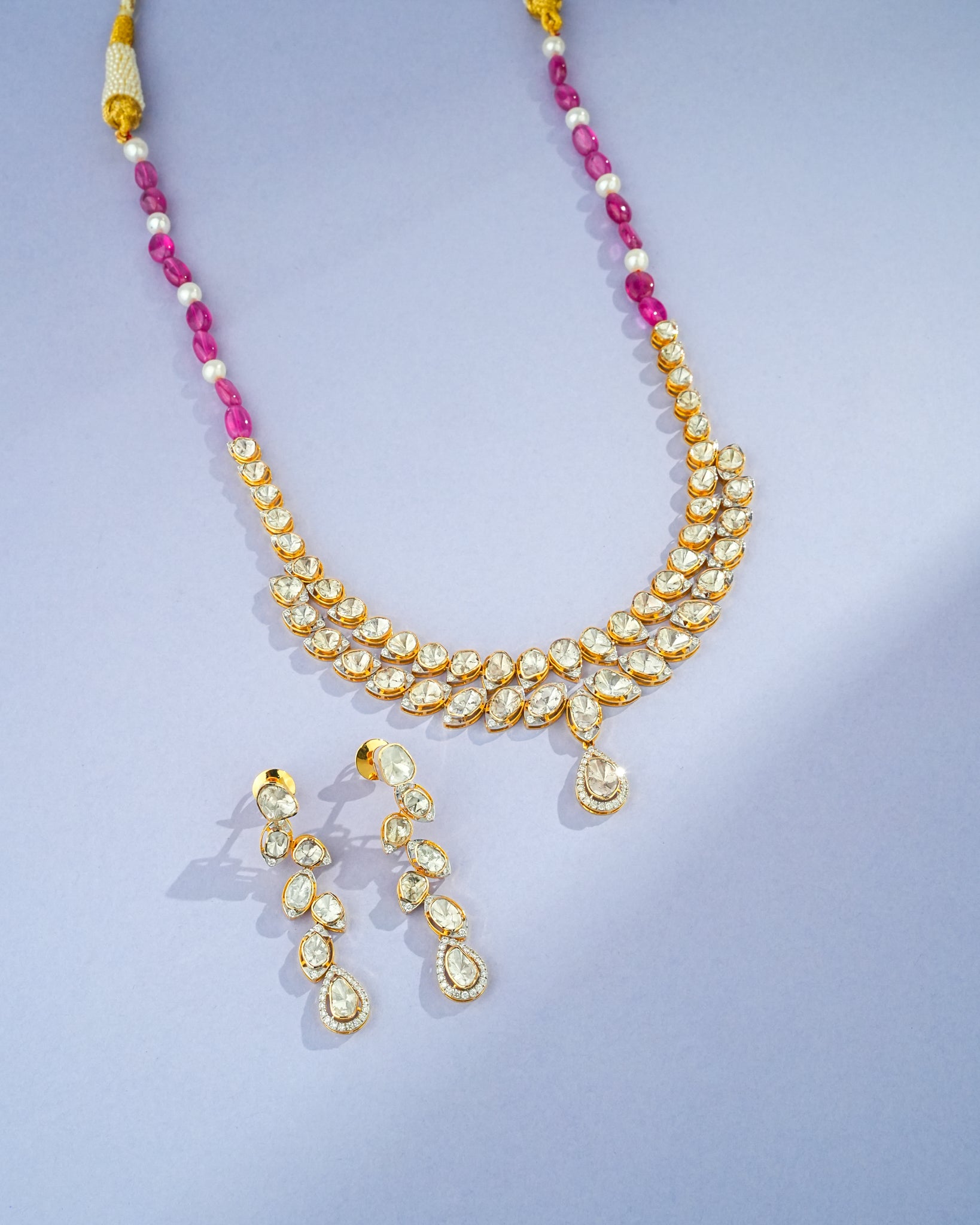 Firoza Polki And Diamond Necklace