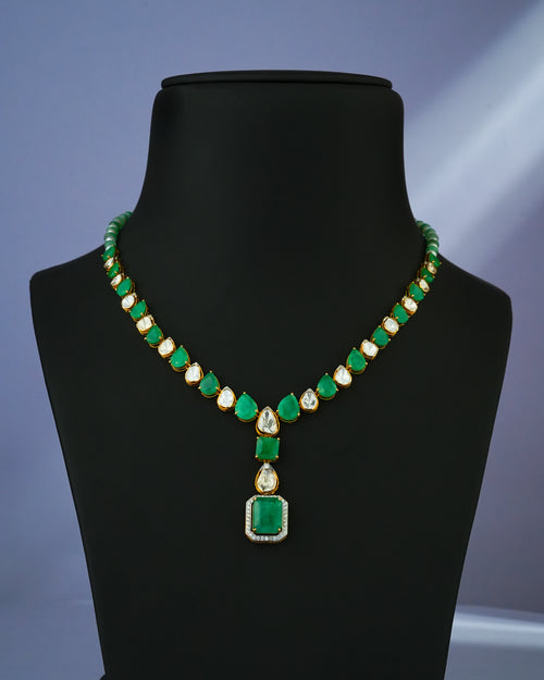 Fariya Polki And Diamond Necklace