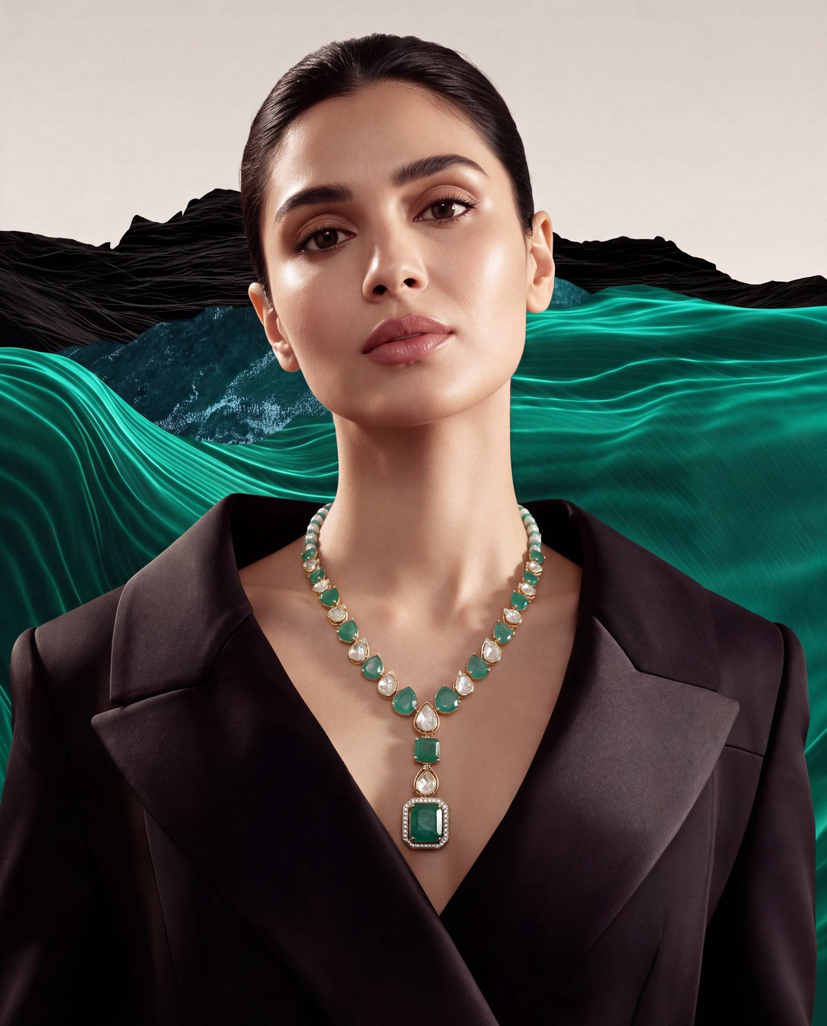 Fariya Polki And Diamond Necklace