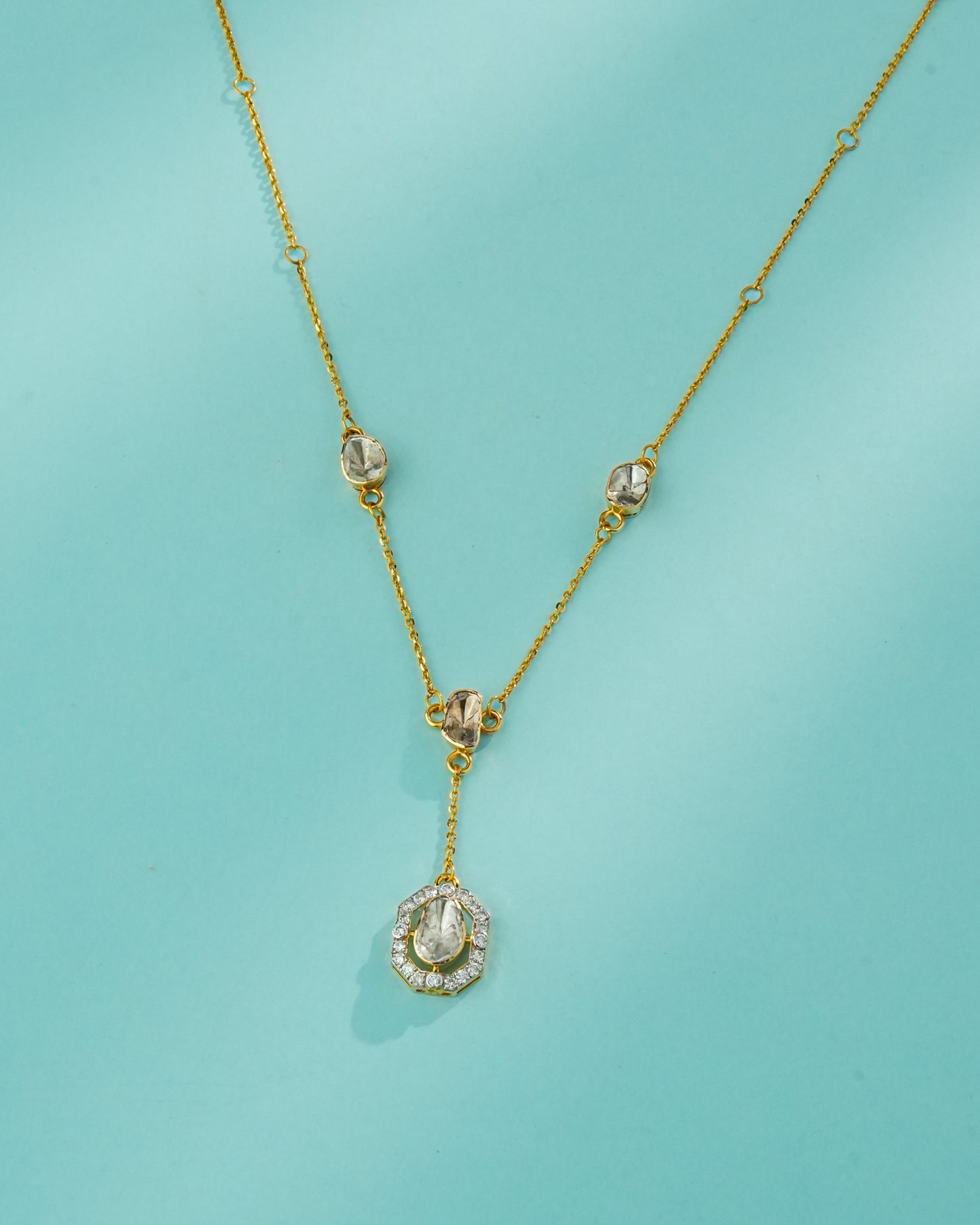 Jeevika Polki And Diamond Pendant