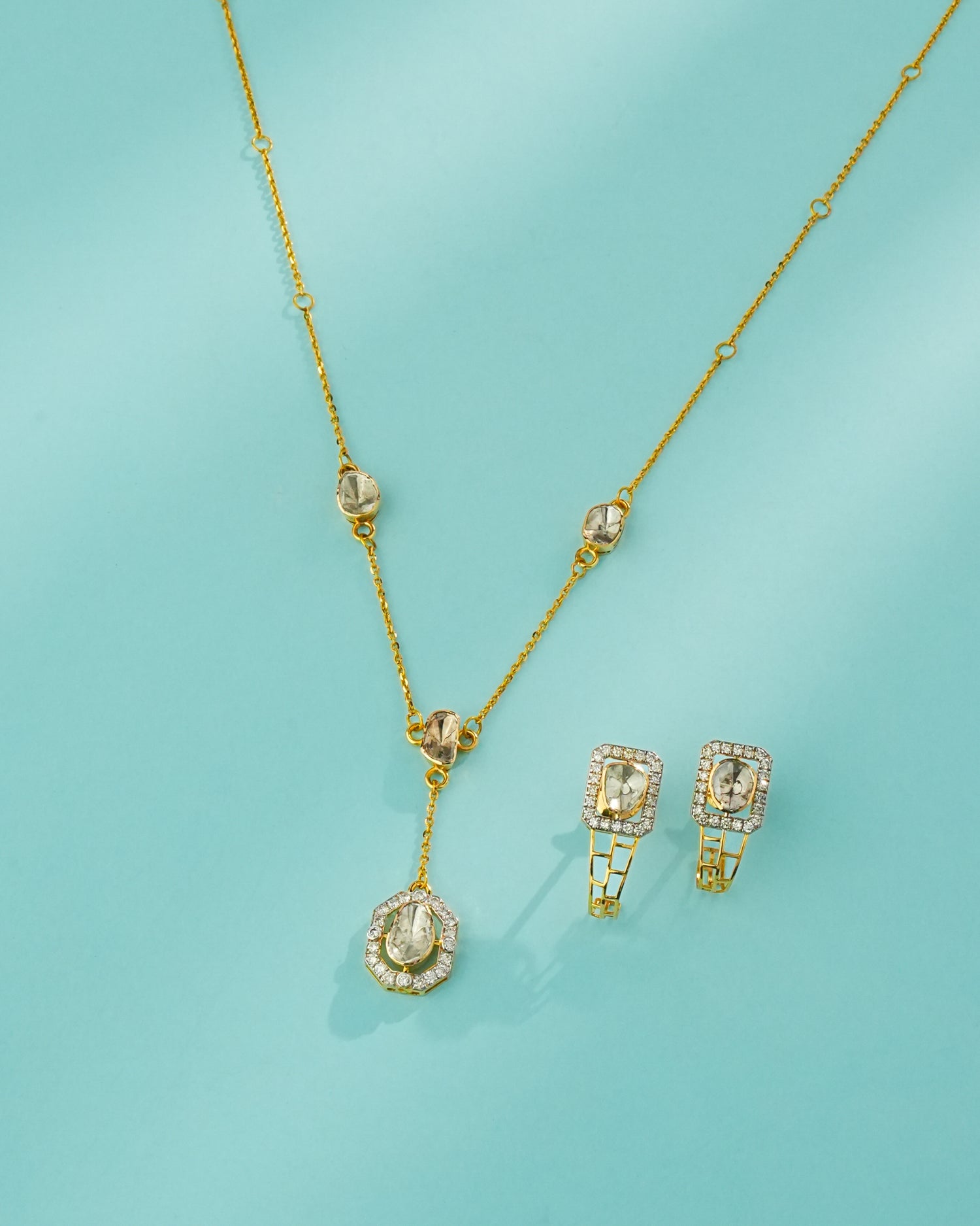 Jeevika Polki And Diamond Pendant