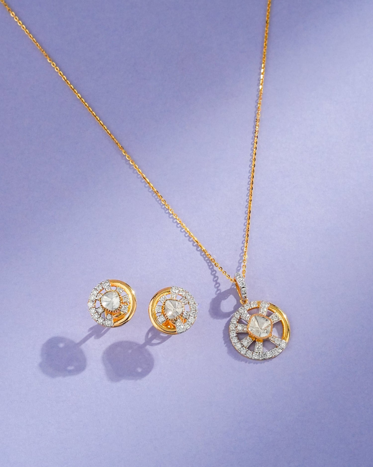 Sofia Polki And Diamond Hoops