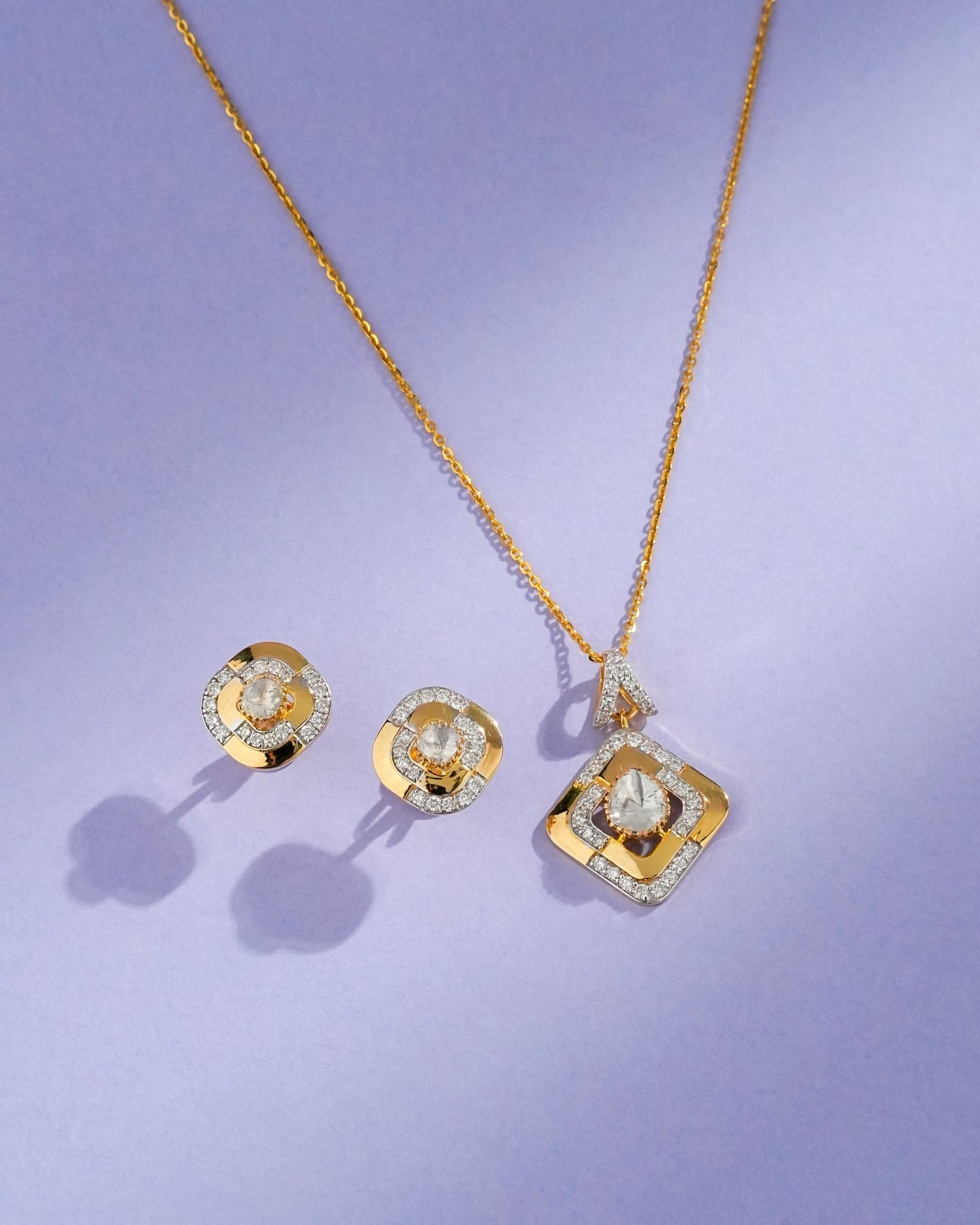 Zoey Polki And Diamond Hoops
