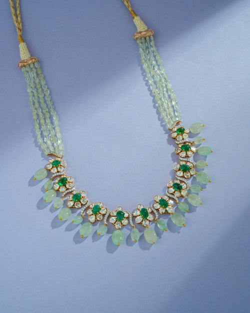 Sahana Polki And Diamond Necklace