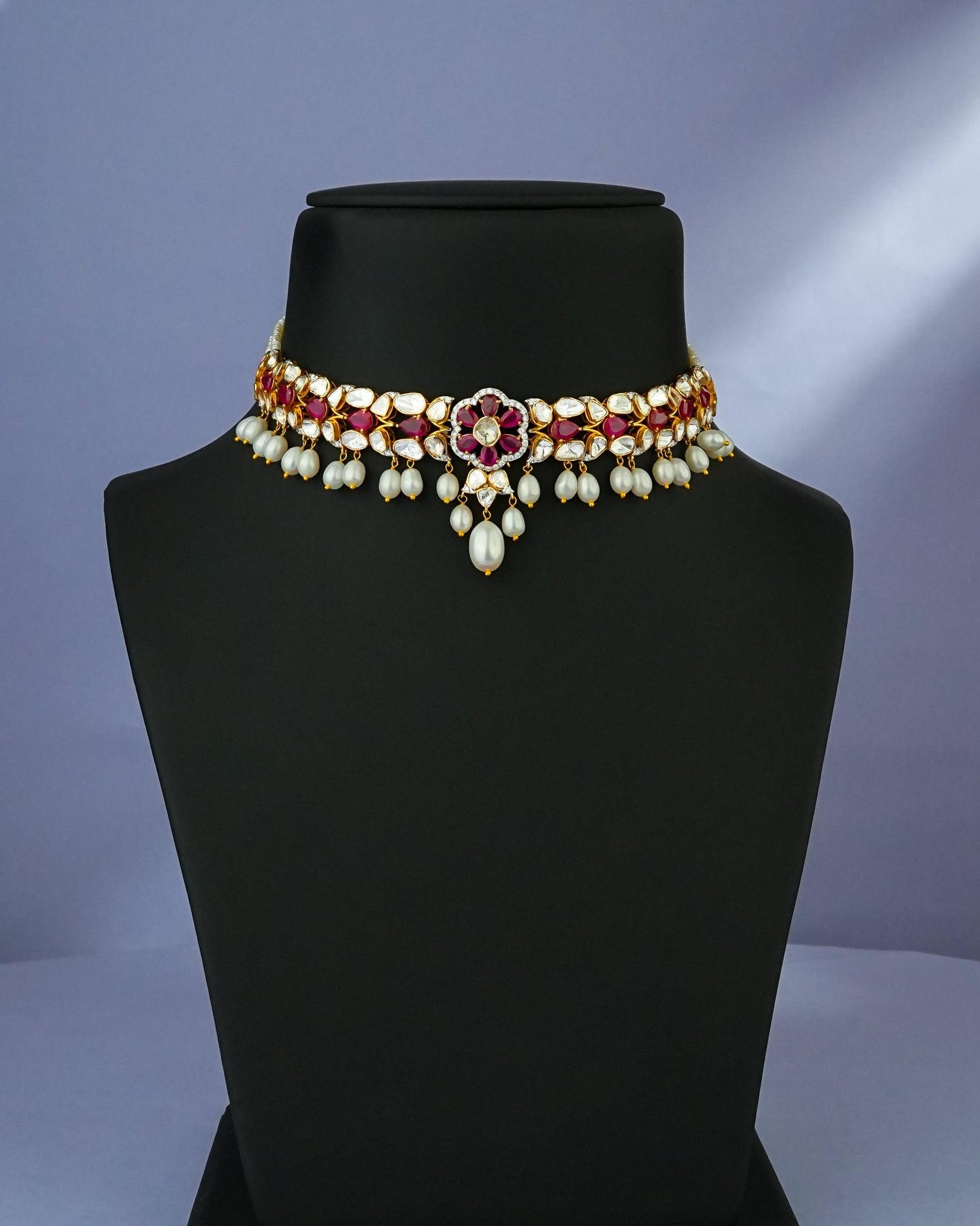 Srijita Polki And Diamond Long Earrings