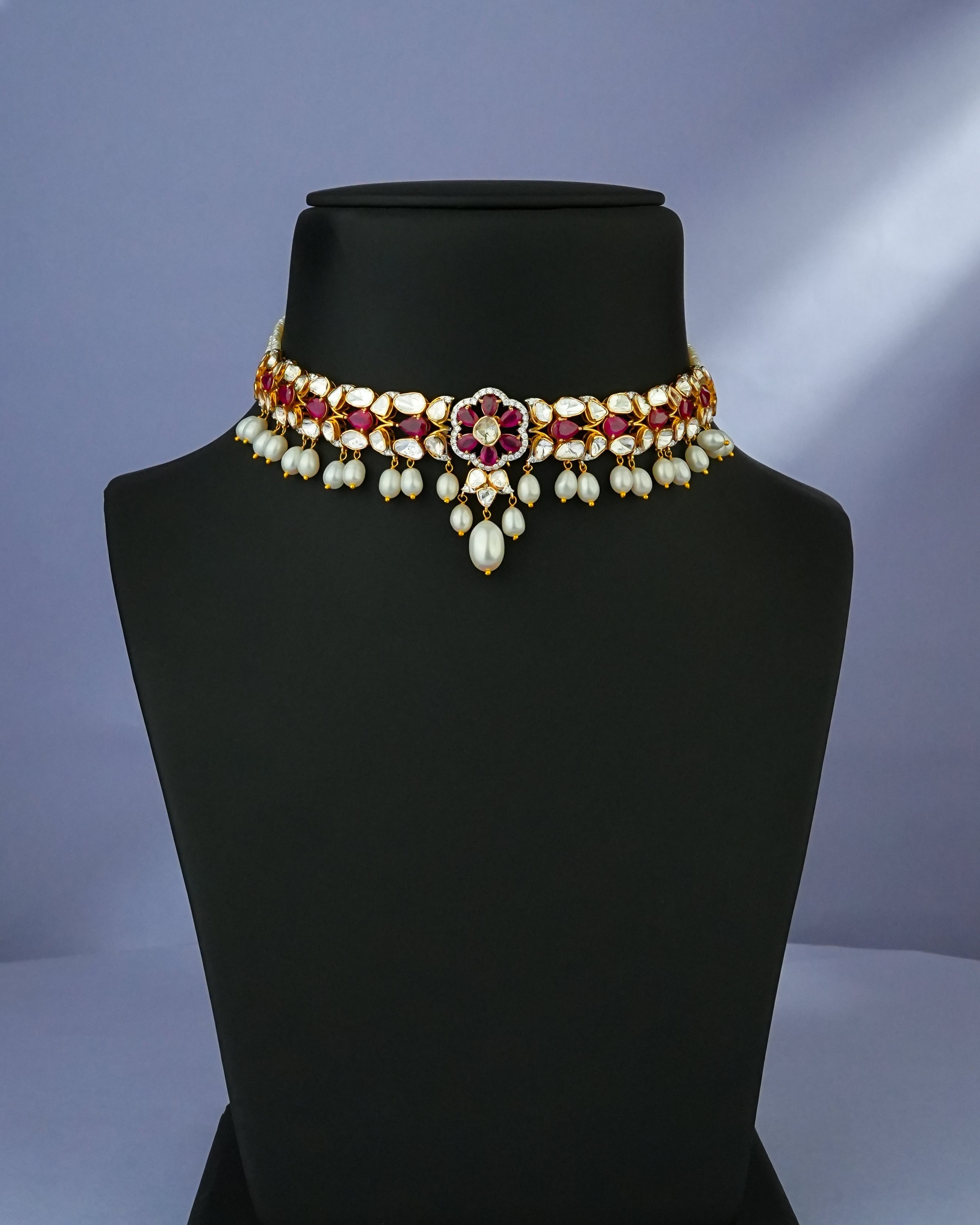 Srijita Polki And Diamond Long Earrings