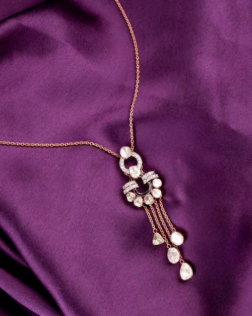 Avidha Polki And Diamond Pendant