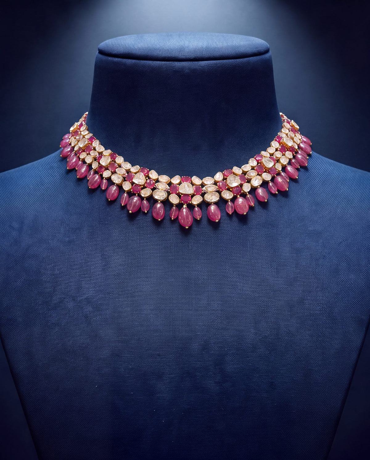 Dhwani Polki And Diamond Necklace